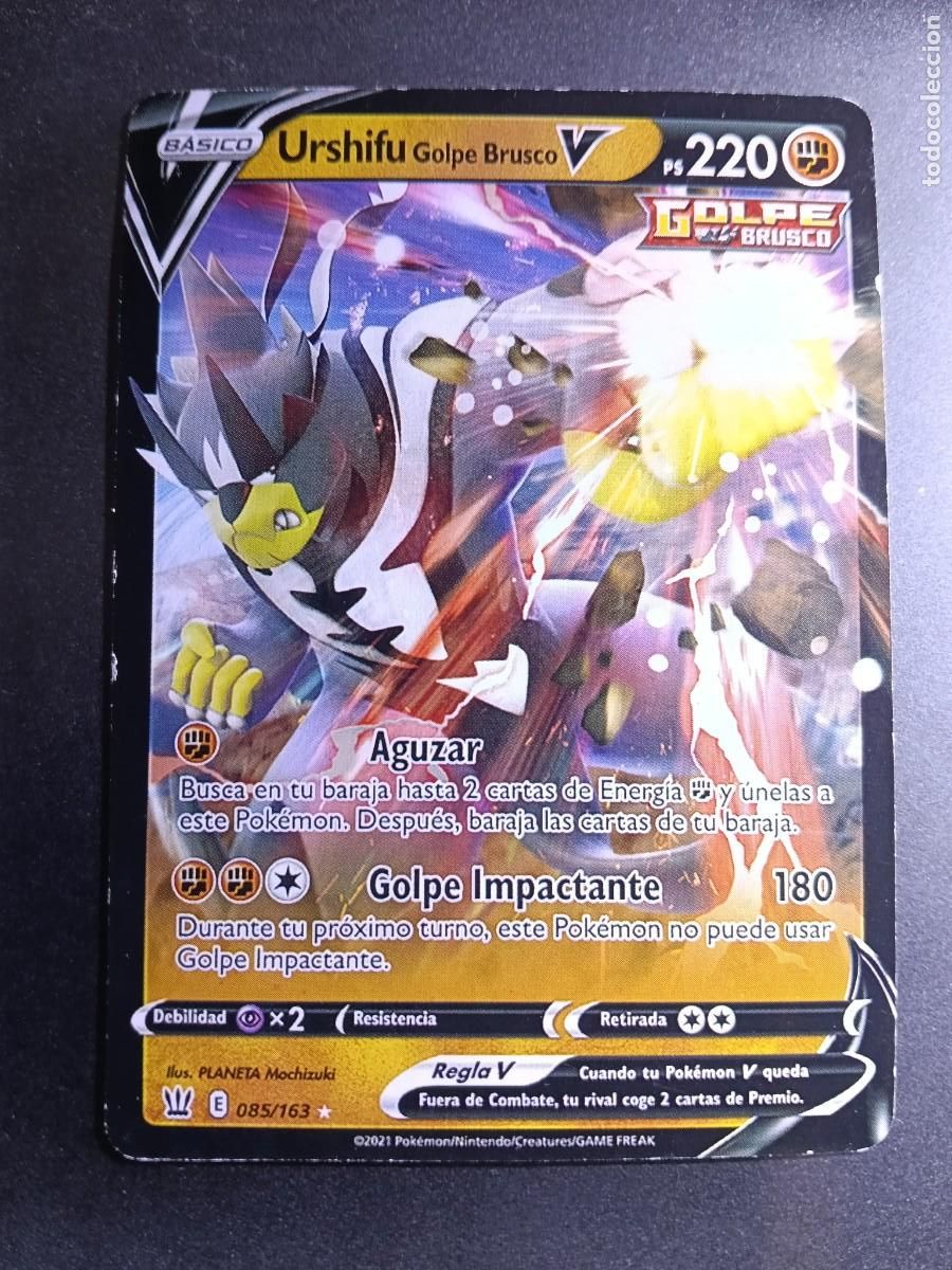 Trading cards: CROMO CARTA URSHIFU V 85/163 AGUZAR GOLPE IMPACTANTE GOLPE BRUSCO POKEMON 2021