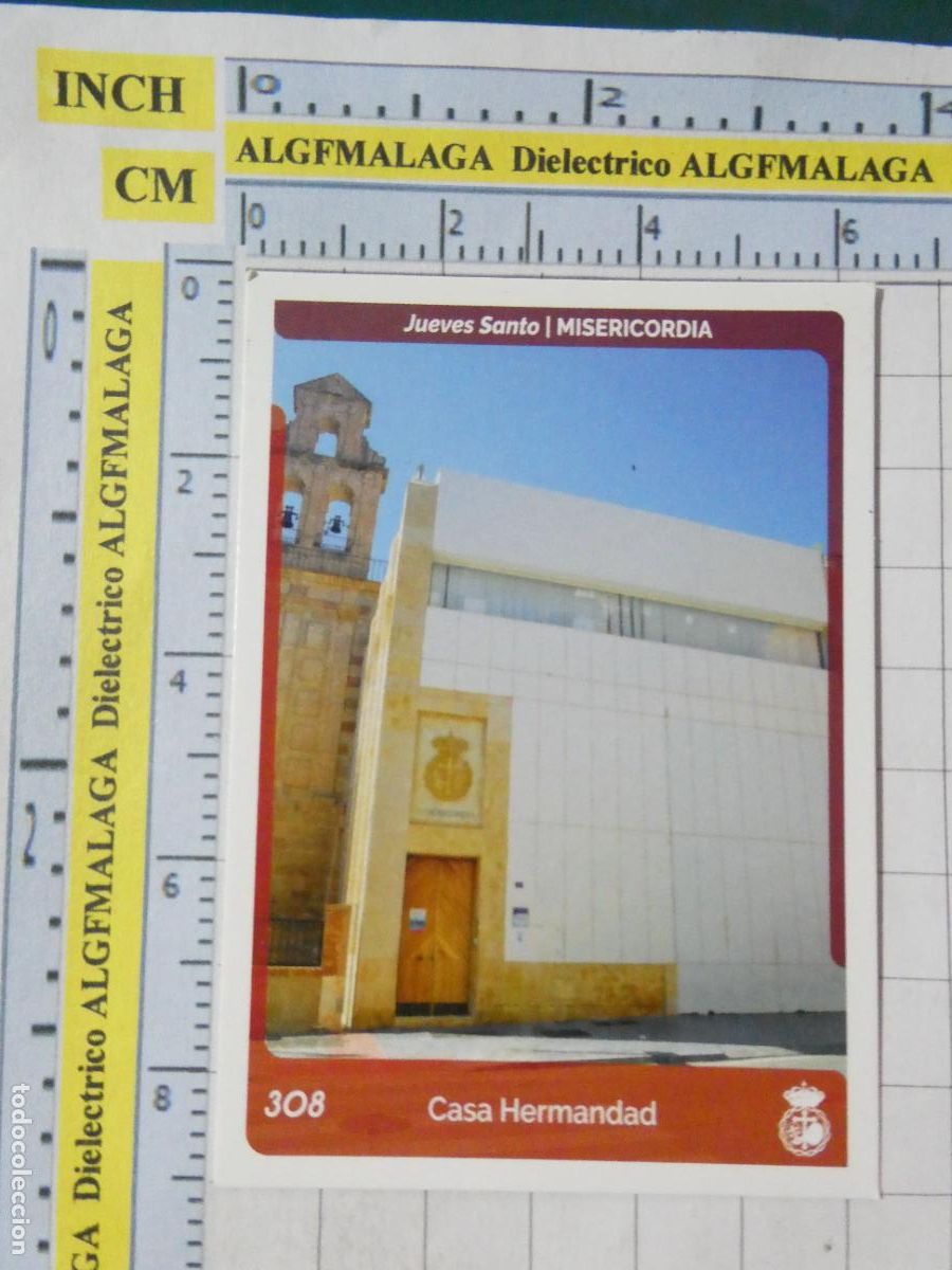 Trading cards: TARJETA TRADING CARD CROMO RELIGIOSO SEMANA SANTA M&Aacute;LAGA. HOLY CARDS 308 MISERICORDIA CASA HERMANDAD