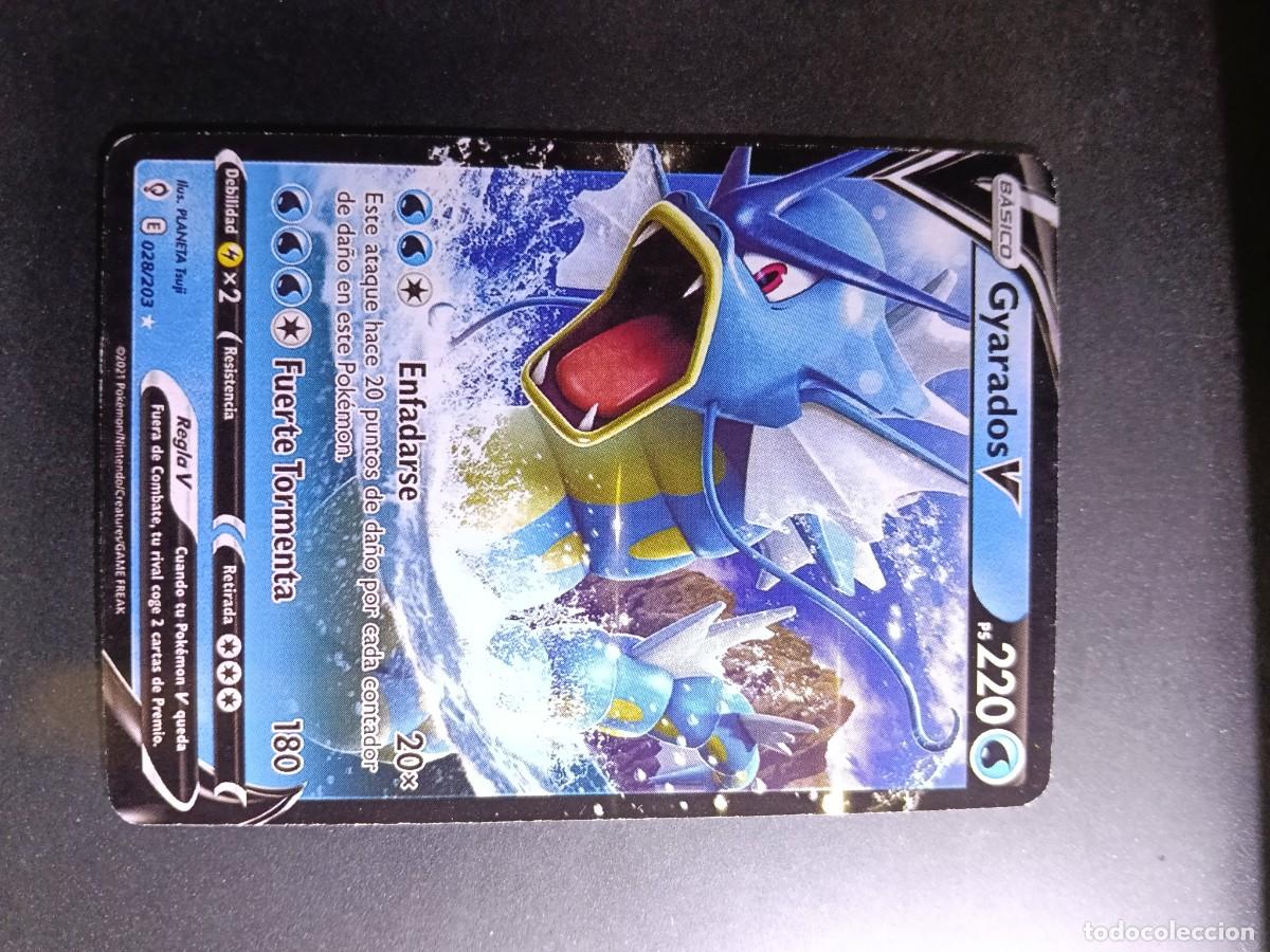 Trading cards: CROMO CARTA GYARADOS V 28/203 ENFADARSE FUERTE TORMENTA POKEMON 2021