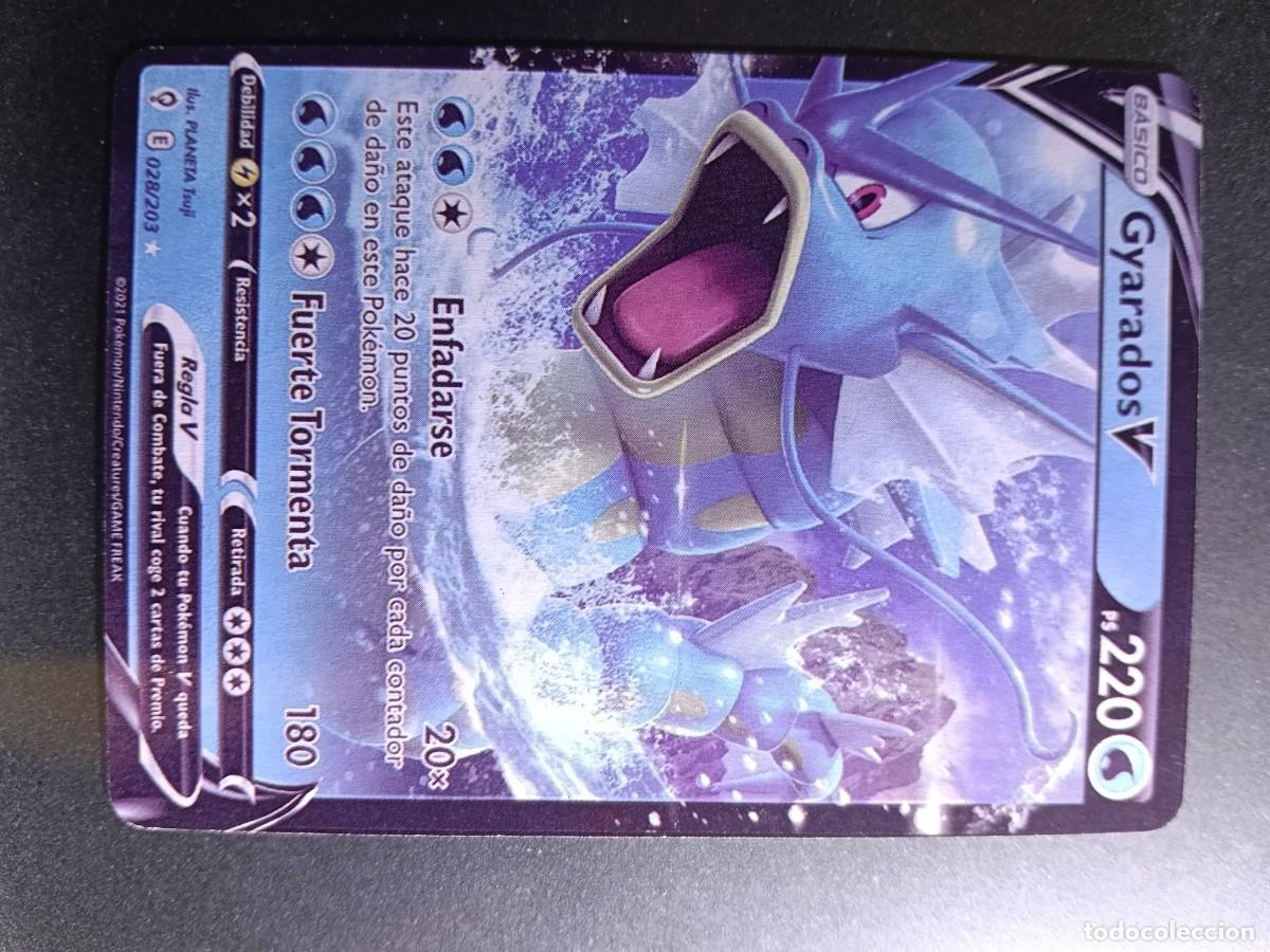 Trading cards: CROMO CARTA GYARADOS V 28/203 ENFADARSE FUERTE TORMENTA POKEMON 2021