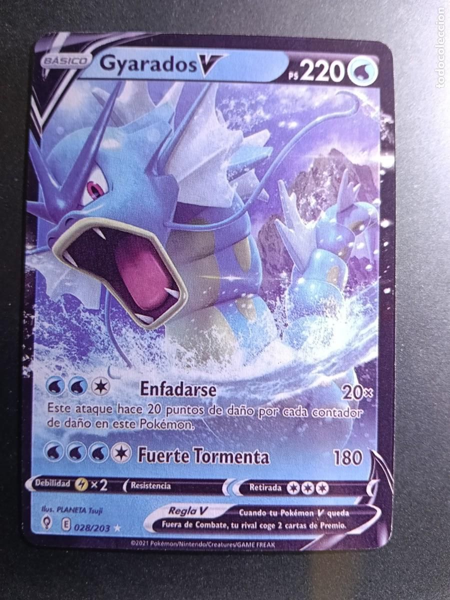 Trading cards: CROMO CARTA GYARADOS V 28/203 ENFADARSE FUERTE TORMENTA POKEMON 2021