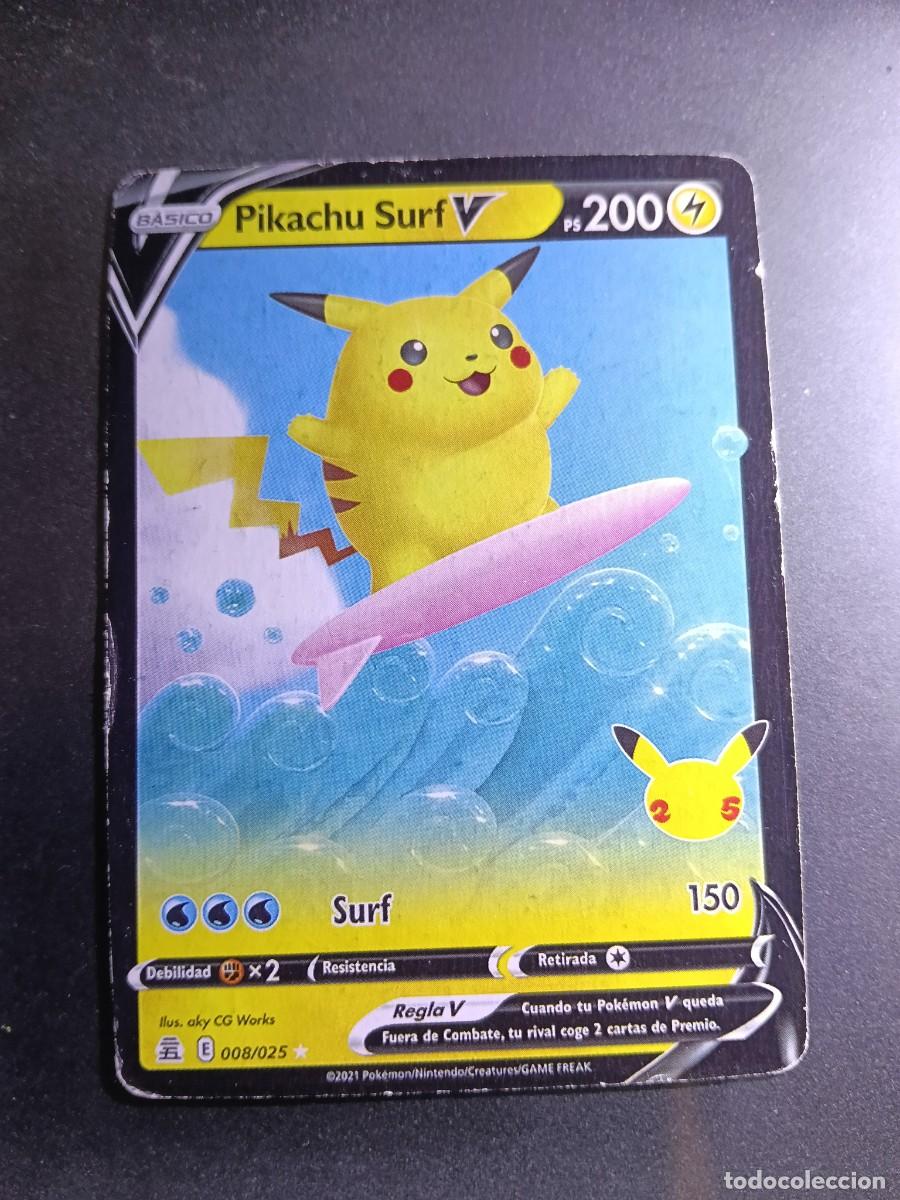 Trading cards: CROMO CARTA PIKACHU SURF V 8/25 SURF POKEMON 2021