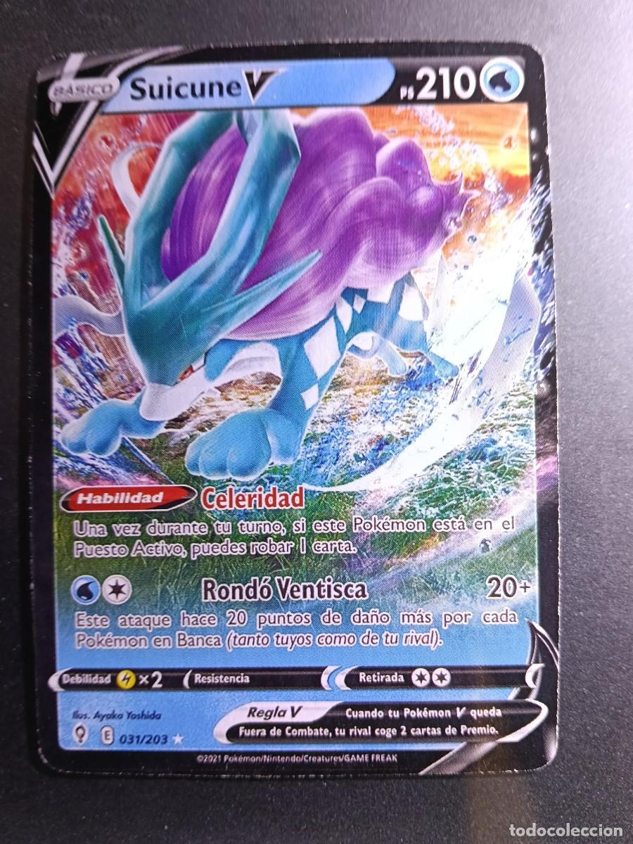 Trading cards: CROMO CARTA SUICUNE V 31/203 CELERIDAD RONDO VENTISCA POKEMON 2021
