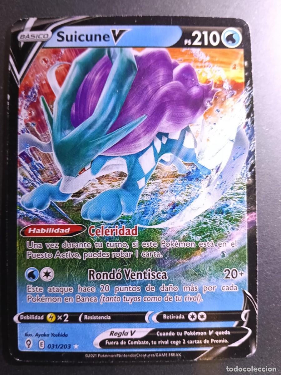 Trading cards: CROMO CARTA SUICUNE V 31/203 CELERIDAD RONDO VENTISCA POKEMON 2021