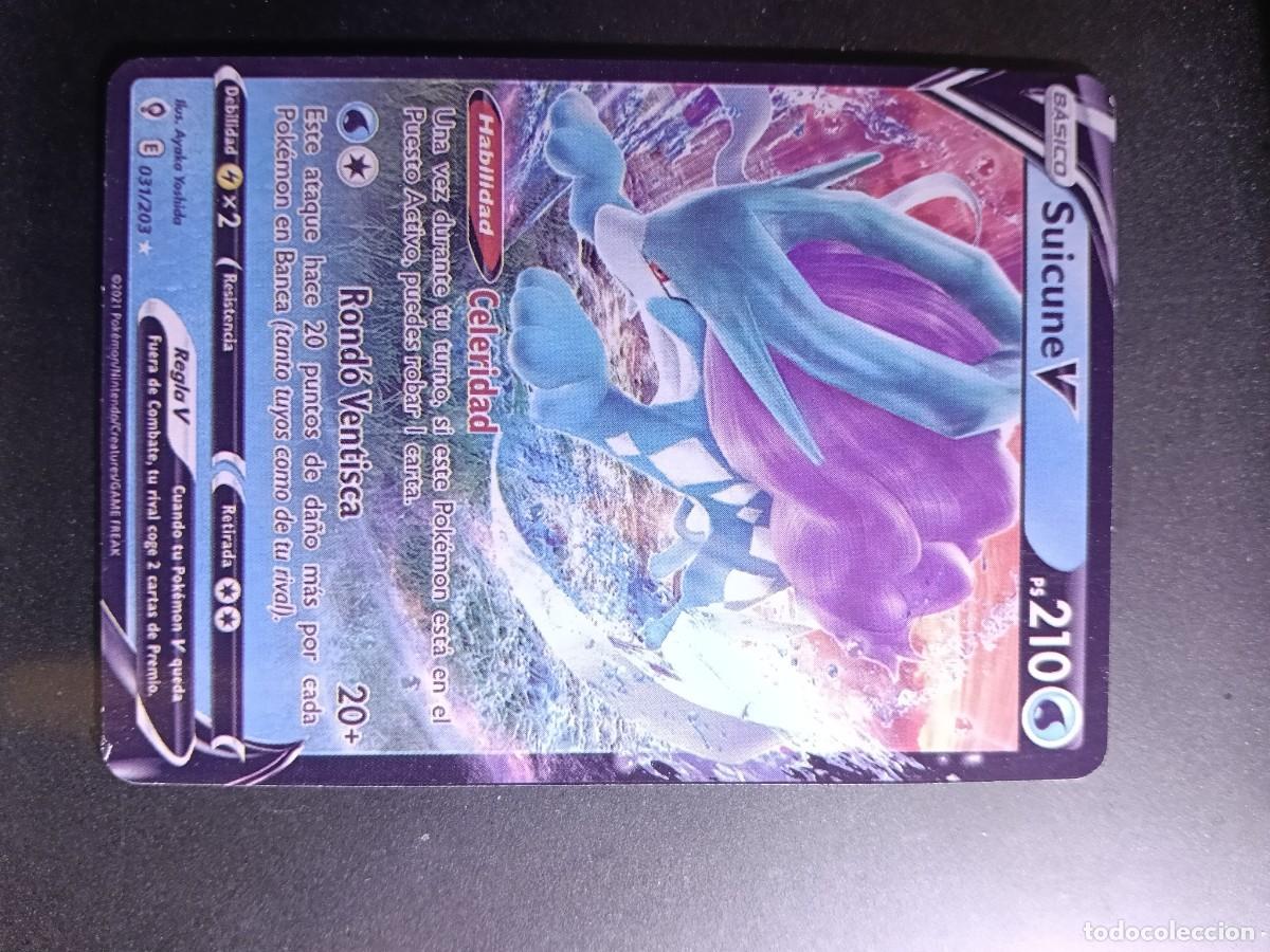 Trading cards: CROMO CARTA SUICUNE V 31/203 CELERIDAD RONDO VENTISCA POKEMON 2021