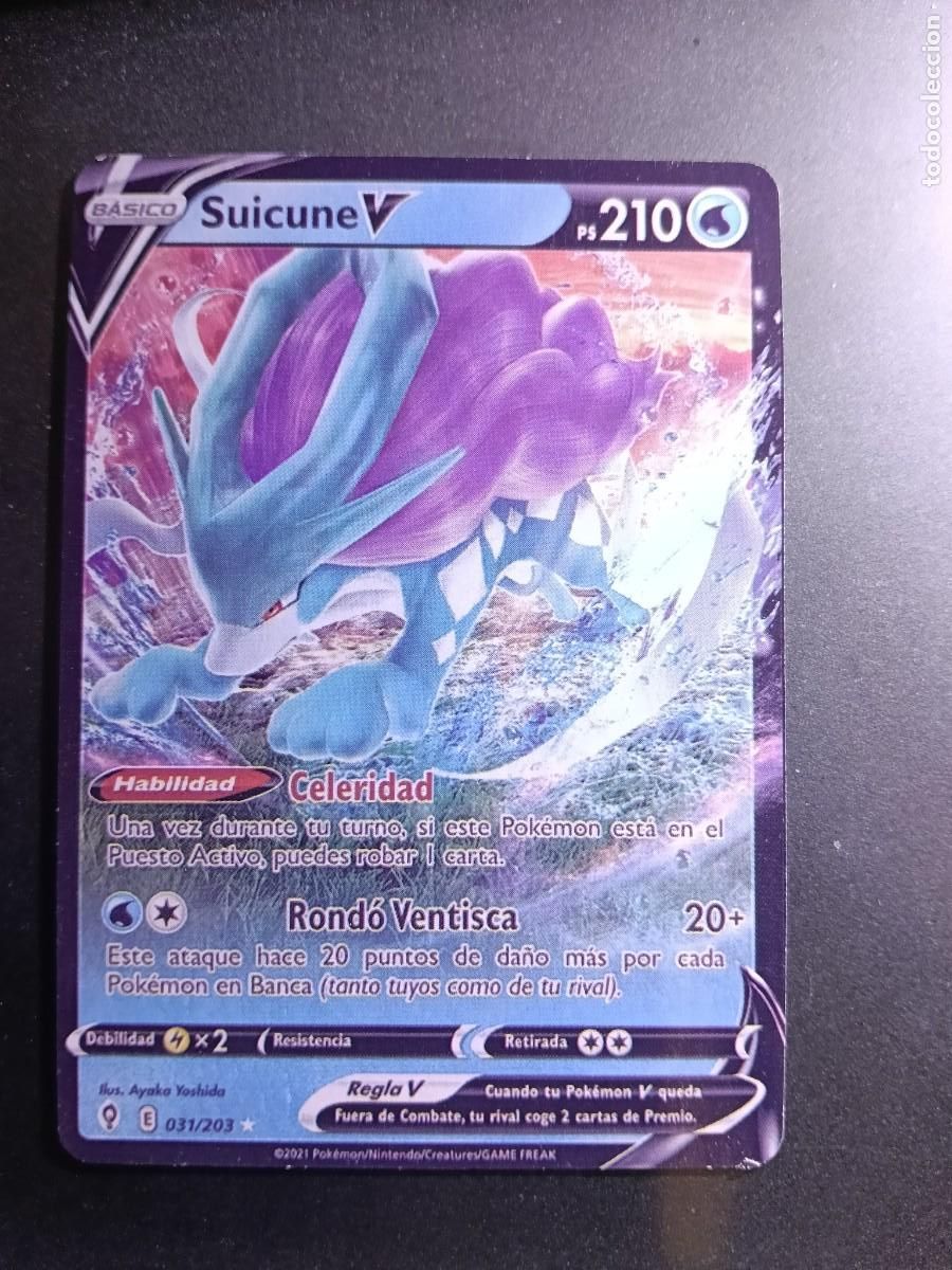 Sammelkarten: CROMO CARTA SUICUNE V 31/203 CELERIDAD RONDO VENTISCA POKEMON 2021