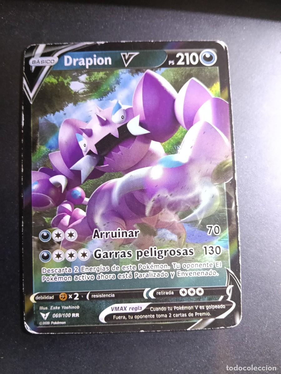 Trading cards: CROMO CARTA DRAPION V 69/100 ARRUINAR GARRAS PELIGROSAS POKEMON 2020