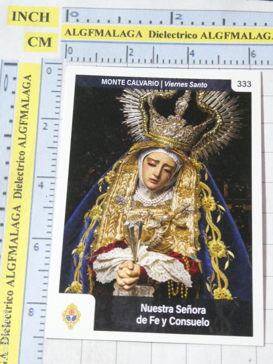 Trading cards: TARJETA TRADING CARD CROMO RELIGIOSO SEMANA SANTA M&Aacute;LAGA. HOLY CARDS 333 MONTE CALVARIO FE CONSUELO
