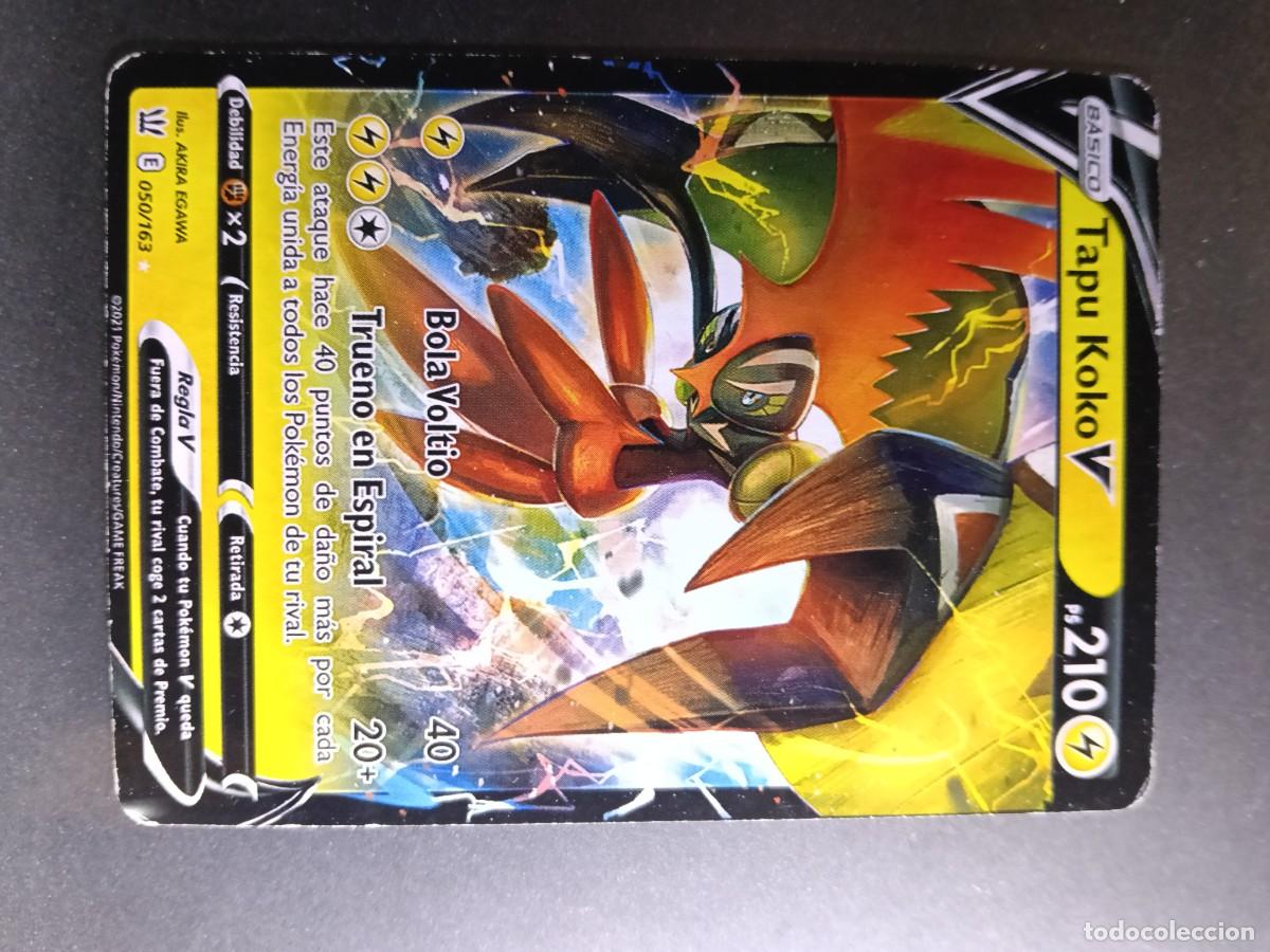 Trading cards: CROMO CARTA TAPU KOKO V 50/163 BOLA VOLTIO TRUENO EN ESPIRAL POKEMON 2021