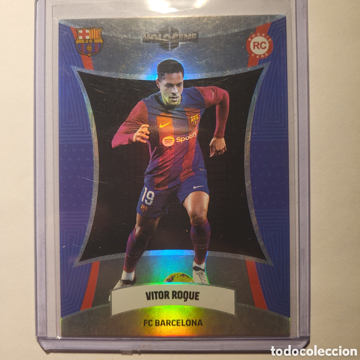Trading cards: NO-6 Victor Roque [RC, Silver] #/199 / Daka Holocene FC Barcelona 2024