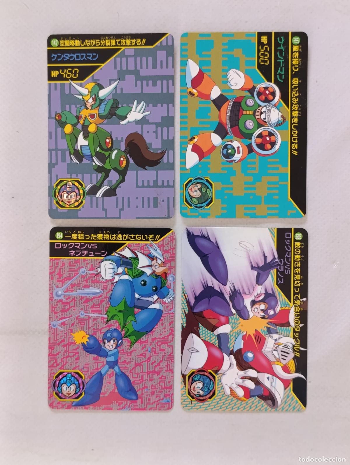 Trading cards: LOTE 4 CARDDASS ROCKMAN - N&ordm; 142, 147, 194 Y 198 - 1994 - BANDAI - CARD / JAPON (E7B)