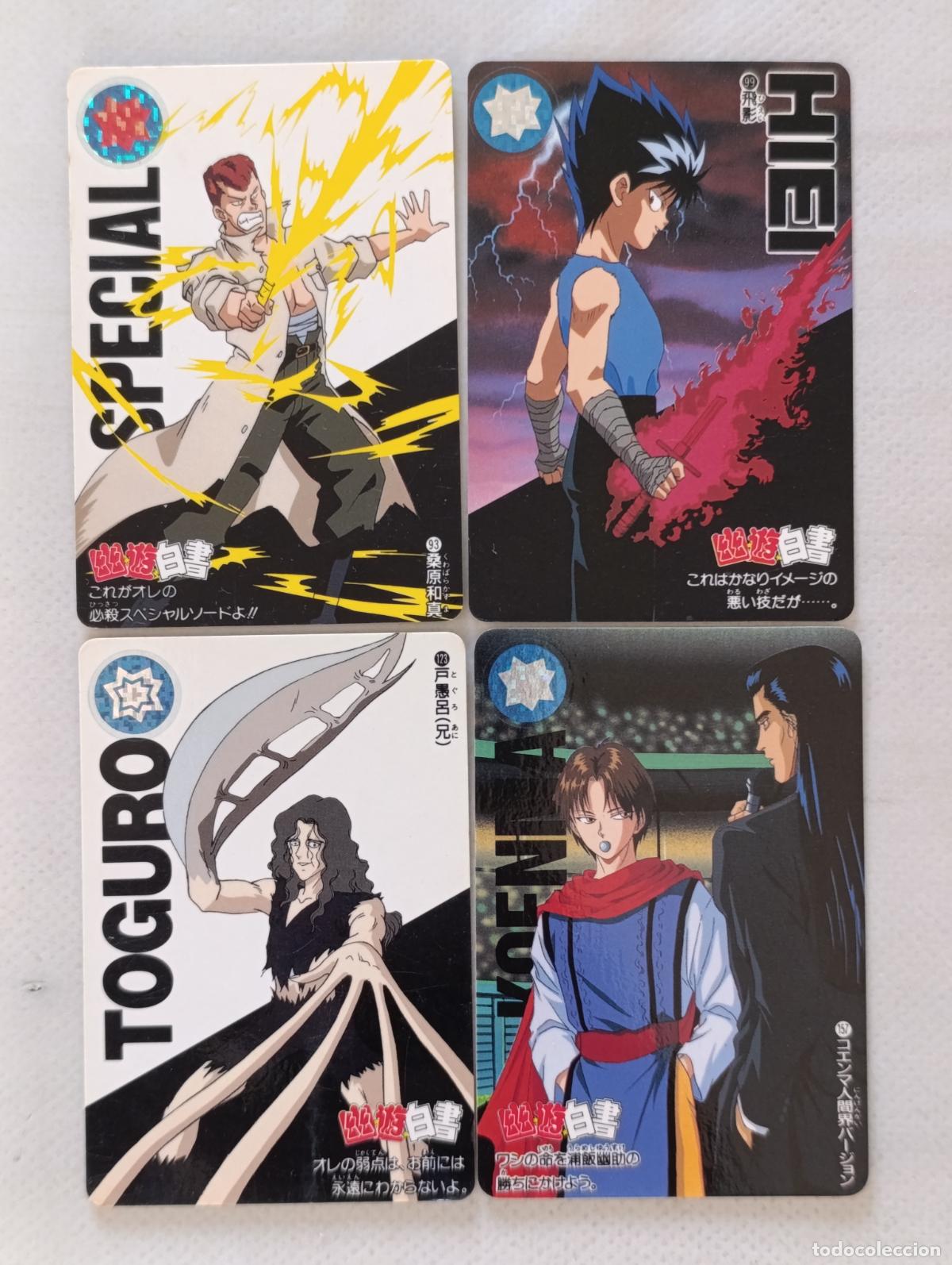 Trading cards: LOTE 4 CARDDASS YU YU HAKUSHO - 1993 / 1994 - CARD / JAPON (F7A)
