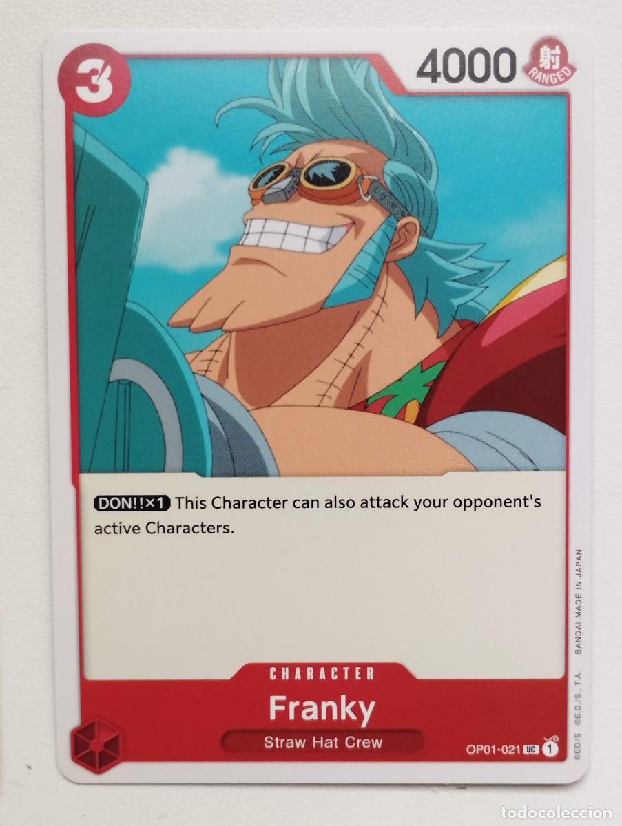Trading cards: CROMO TRADING CARD ONE PIECE BANDAI - Franky (OP01-021) - UC