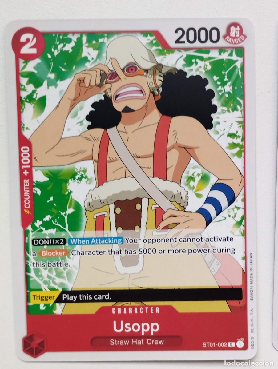 Trading cards: CROMO TRADING CARD ONE PIECE BANDAI - Usopp (ST01-002) (V.1) C