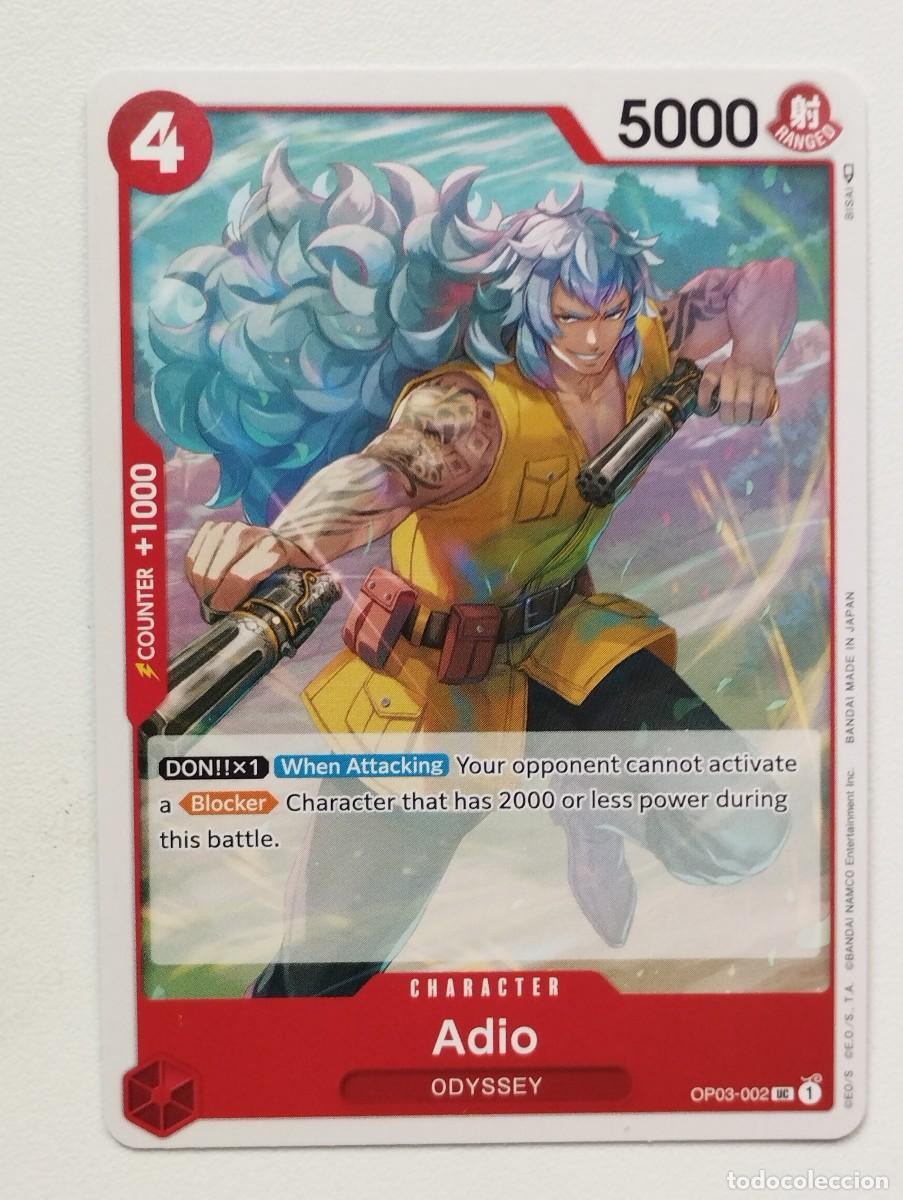 Trading cards: CROMO TRADING CARD ONE PIECE BANDAI - Adio (OP03-002) UC