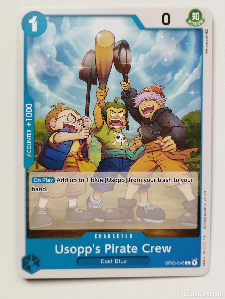 Trading cards: CROMO TRADING CARD ONE PIECE BANDAI - Usopp's Pirate Crew (OP03-042) C
