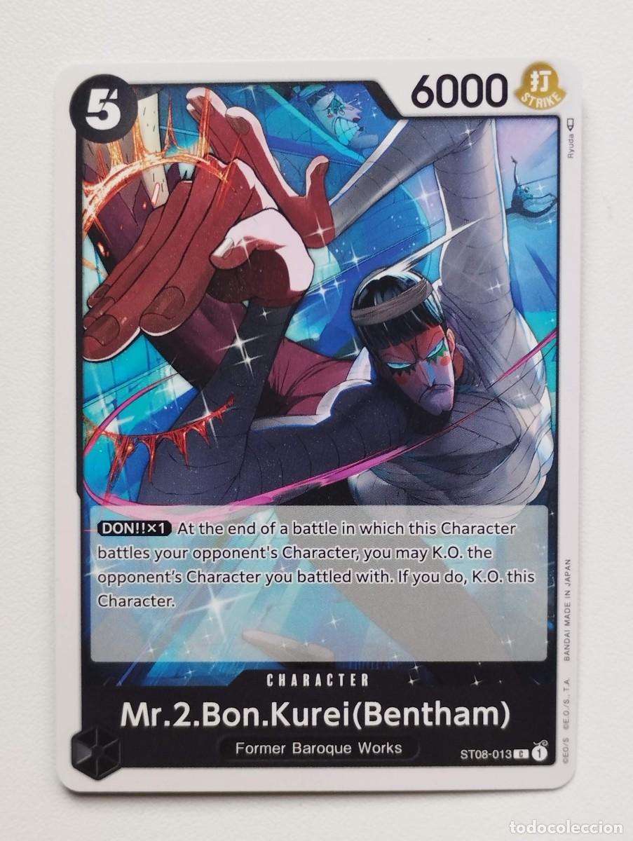 Trading cards: CROMO TRADING CARD ONE PIECE BANDAI - Mr.2.Bon.Kurei (Bentham) (ST08-013)