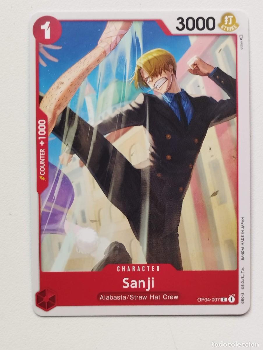 Trading cards: CROMO TRADING CARD ONE PIECE BANDAI - Sanji (OP04-007)