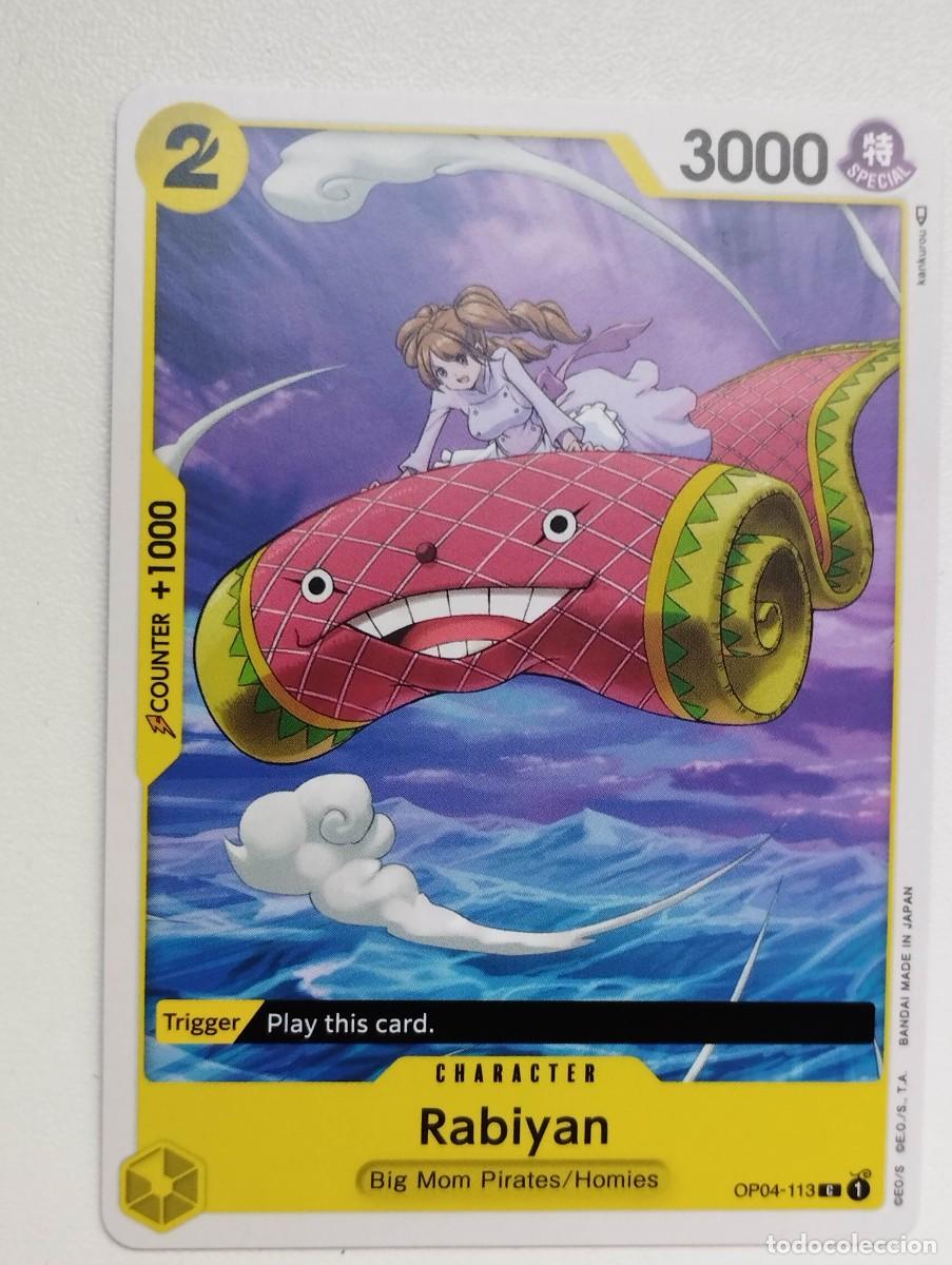 Trading cards: CROMO TRADING CARD ONE PIECE BANDAI - Rabiyan (OP04-113)