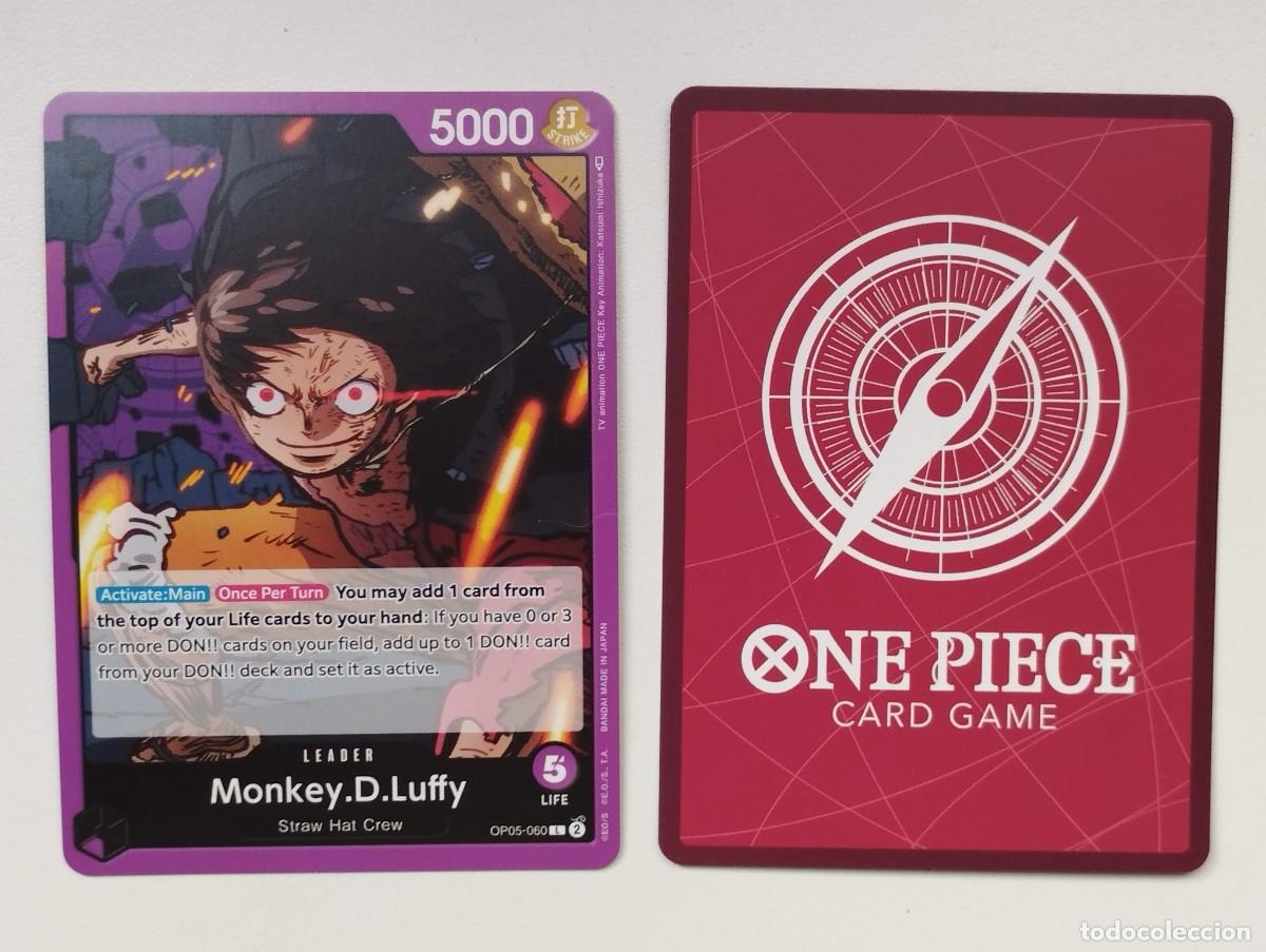 Trading cards: CROMO TRADING CARD ONE PIECE BANDAI - Monkey.D.Luffy (OP05-060) (V.1) LIDER LEADER