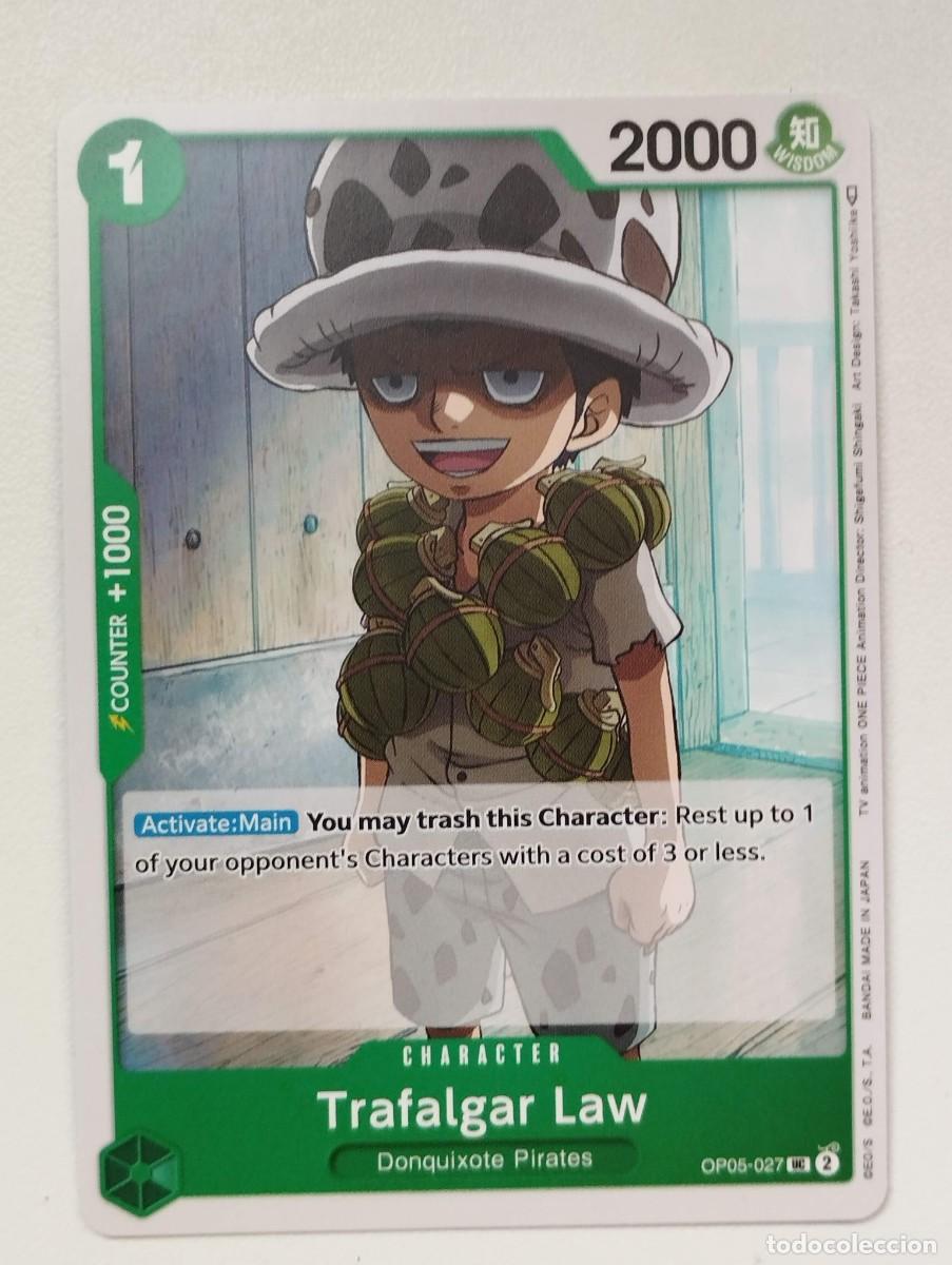 Trading cards: CROMO TRADING CARD ONE PIECE BANDAI - Trafalgar Law (OP05-027) UC