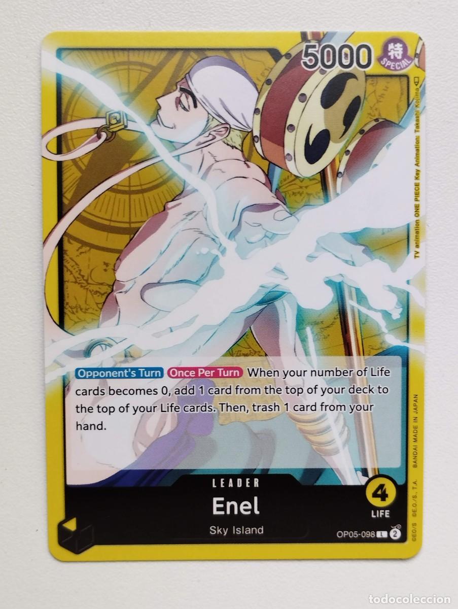 Trading cards: CROMO TRADING CARD ONE PIECE BANDAI - Enel (OP05-098) (V.1) LIDER LEADER