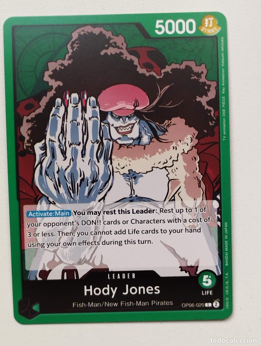 Trading cards: CROMO TRADING CARD ONE PIECE BANDAI - Hody Jones (OP06-020) (V.1) LIDER LEADER