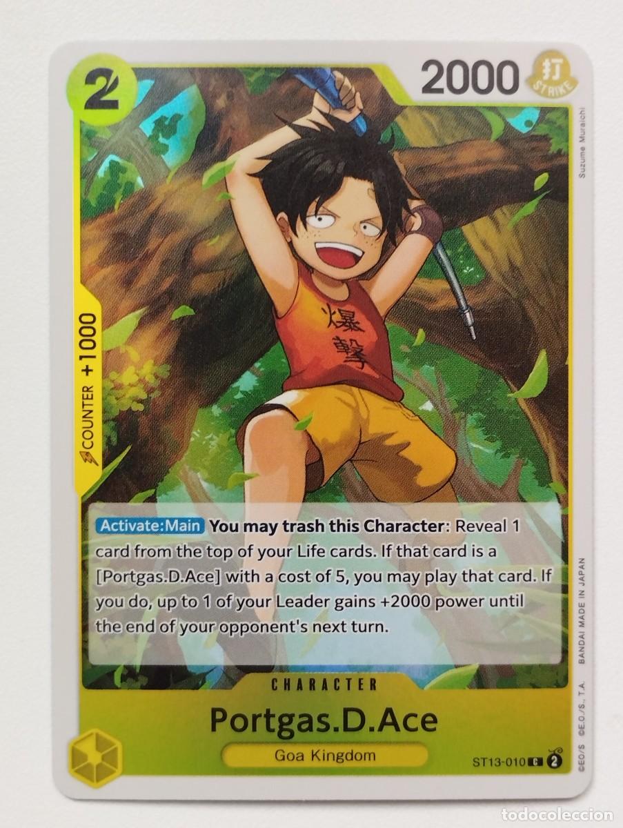 Trading cards: CROMO TRADING CARD ONE PIECE BANDAI - Portgas.D.Ace (ST13-010) (V.1) HOLO