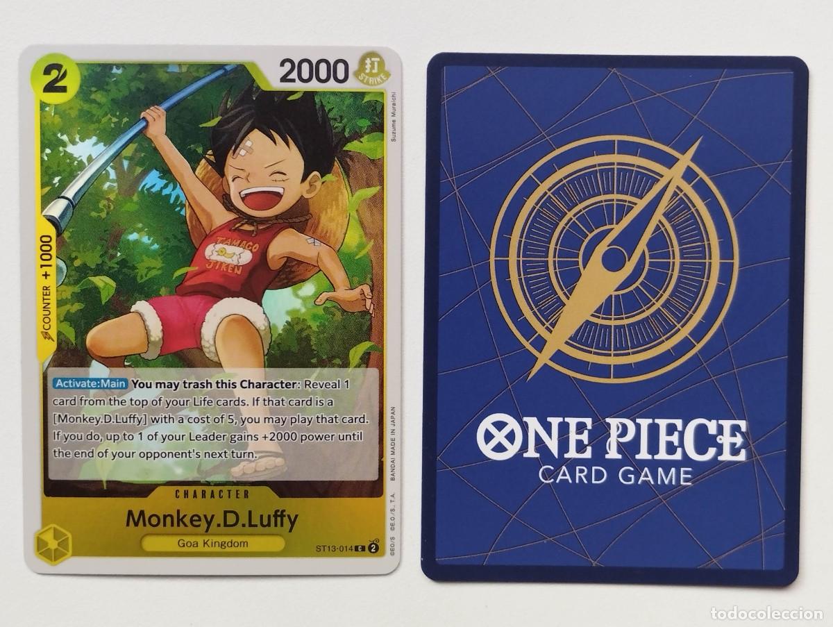 Trading cards: CROMO TRADING CARD ONE PIECE BANDAI - Monkey.D.Luffy (ST13-014) (V.1) HOLO