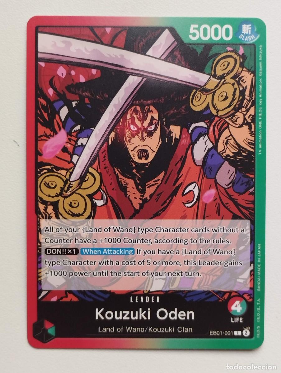 Trading cards: CROMO TRADING CARD ONE PIECE BANDAI - Kouzuki Oden (EB01-001) (V.1) LIDER LEADER