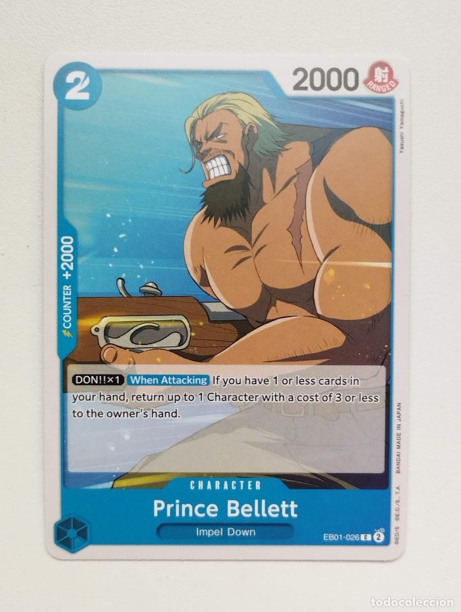 Trading cards: CROMO TRADING CARD ONE PIECE BANDAI - Prince Bellett (EB01-026)