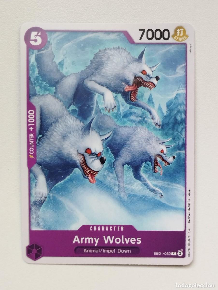 Trading cards: CROMO TRADING CARD ONE PIECE BANDAI - Army Wolves (EB01-032)