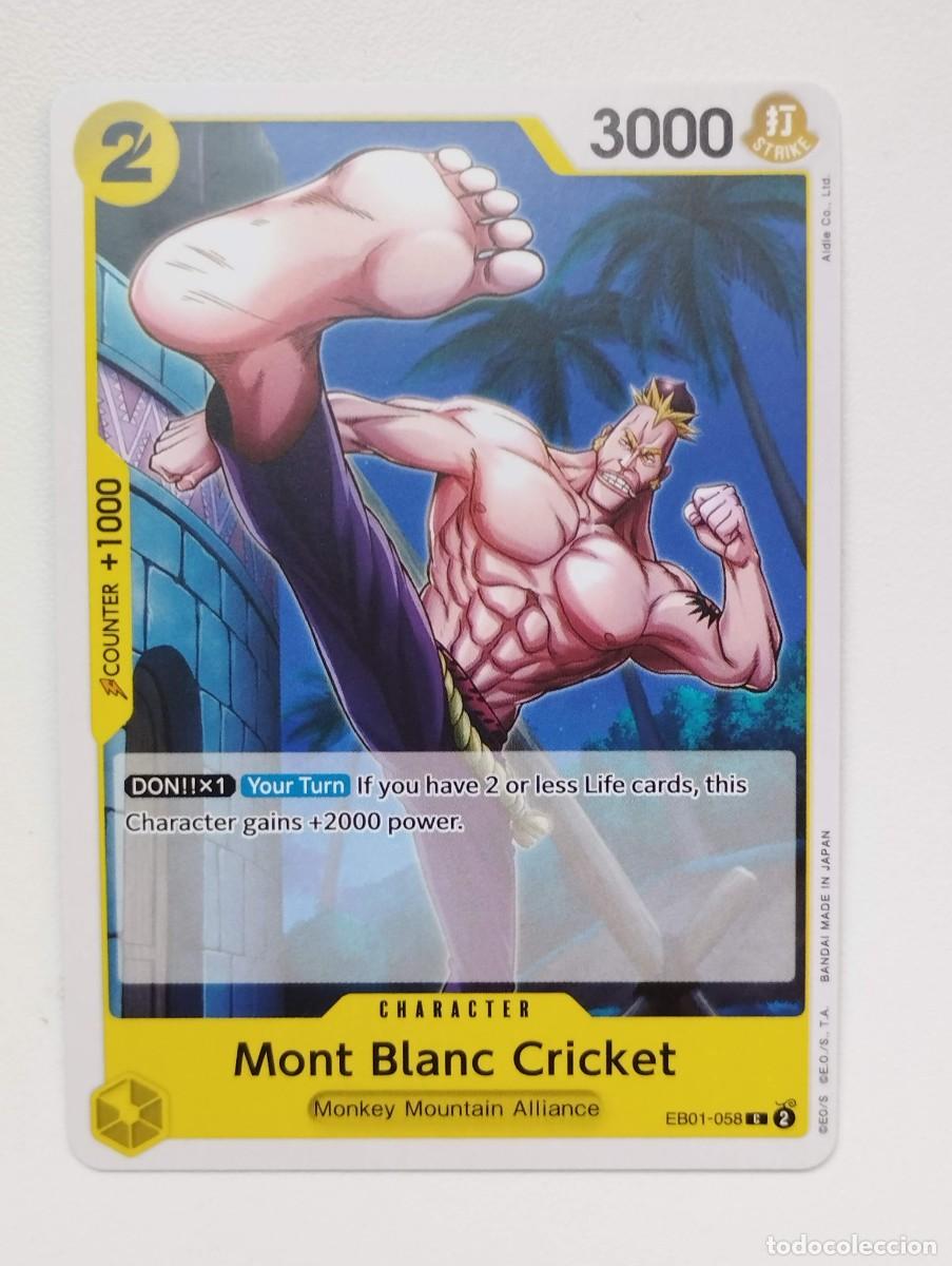 Trading cards: CROMO TRADING CARD ONE PIECE BANDAI - Mont Blanc Cricket (EB01-058)