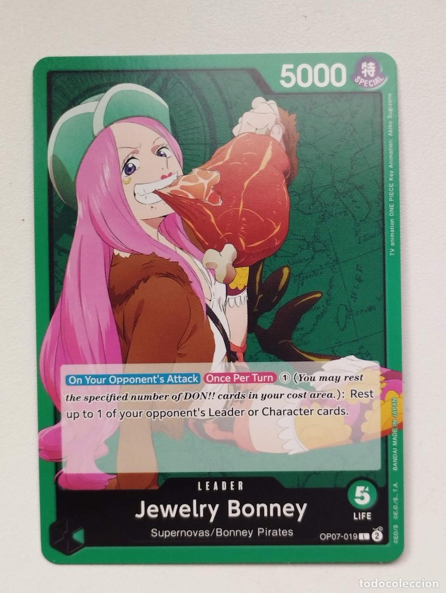 Trading cards: CROMO TRADING CARD ONE PIECE BANDAI - Jewelry Bonney (OP07-019) (V.1) LIDER LEADER