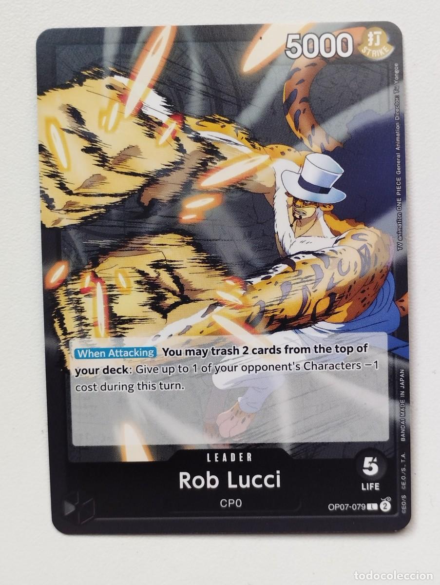 Trading cards: CROMO TRADING CARD ONE PIECE BANDAI - Rob Lucci (OP07-079) (V.1)