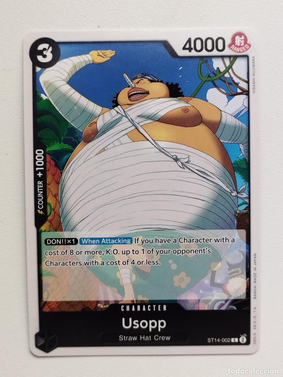 Trading cards: CROMO TRADING CARD ONE PIECE BANDAI - Usopp (ST14-002)