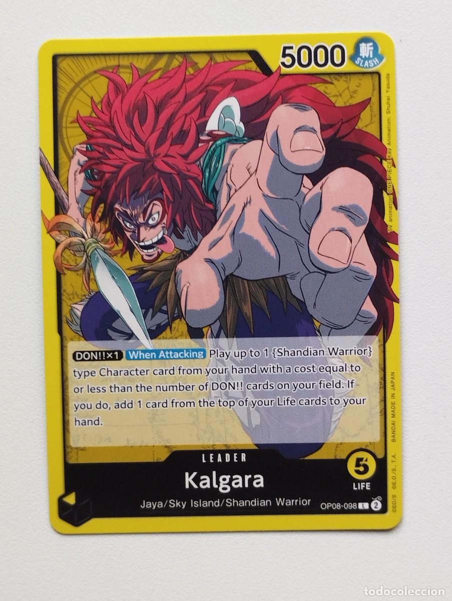 Trading cards: CROMO TRADING CARD ONE PIECE BANDAI - Kalgara (OP08-098) (V.1) LIDER LEADER
