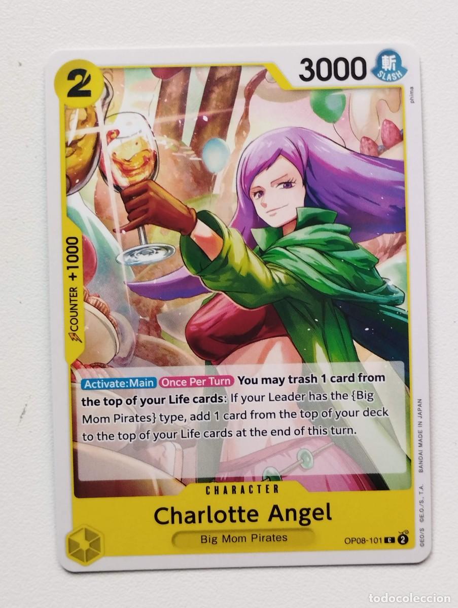 Trading cards: CROMO TRADING CARD ONE PIECE BANDAI - Charlotte Angel (OP08-101)