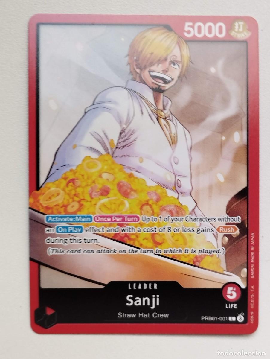 Trading cards: CROMO TRADING CARD ONE PIECE BANDAI - Sanji (PRB01-001) (V.1) LIDER LEADER
