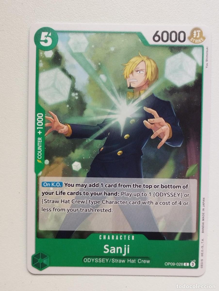 Trading cards: CROMO TRADING CARD ONE PIECE BANDAI - Sanji (OP09-028)
