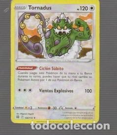 Trading cards: CROMO DE POK&Eacute;MON DE B&Aacute;SICO TORNADUS PS 120 N&ordm; 641 DEL A&Ntilde;O 2022