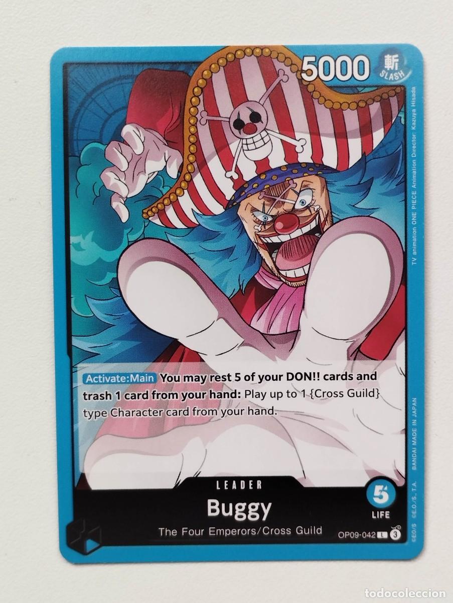 Trading cards: CROMO TRADING CARD ONE PIECE BANDAI - Buggy (OP09-042) (V.1) LIDER LEADER