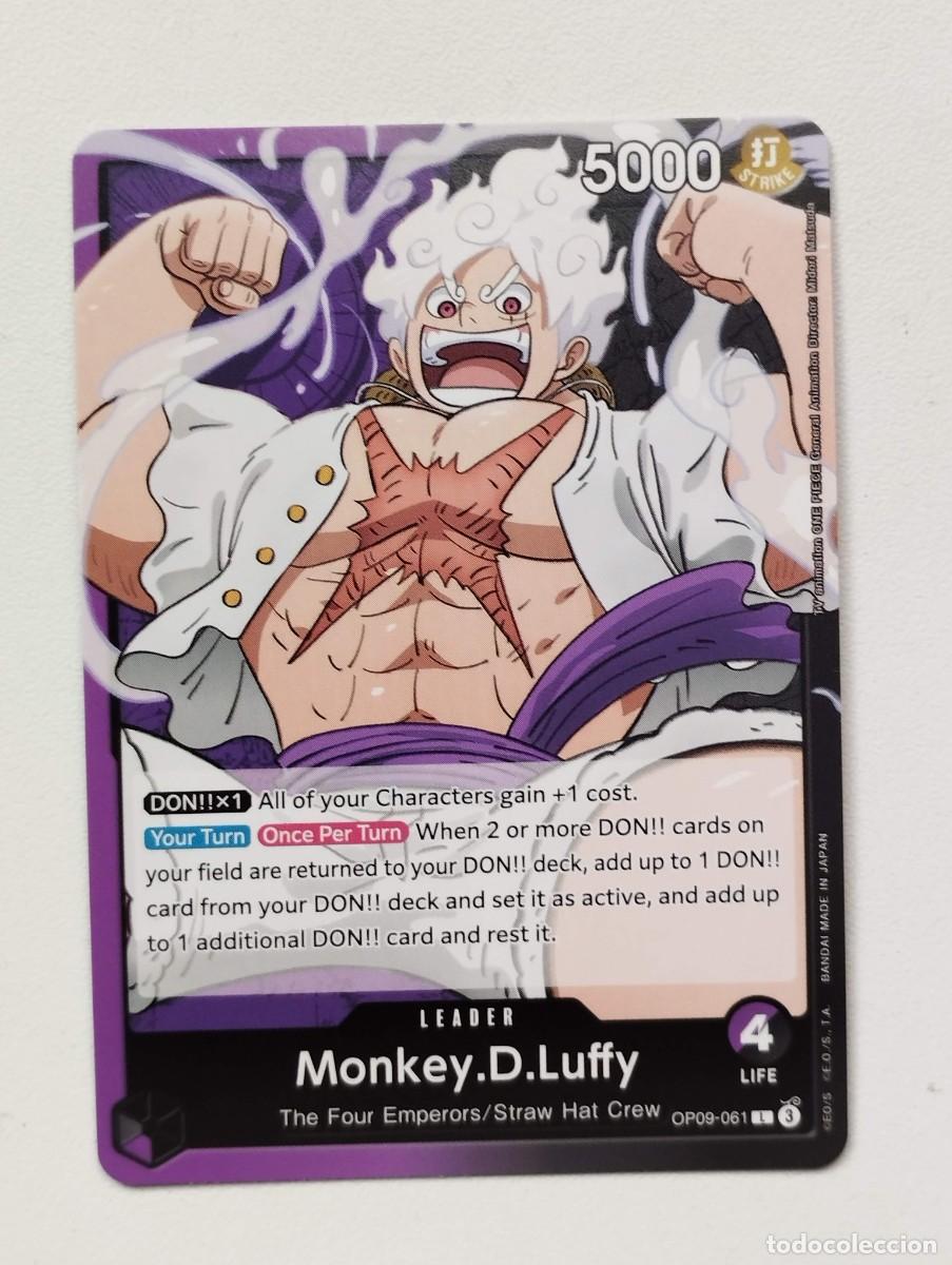Trading cards: CROMO TRADING CARD ONE PIECE BANDAI - Monkey.D.Luffy (OP09-061) (V.1) LIDER LEADER
