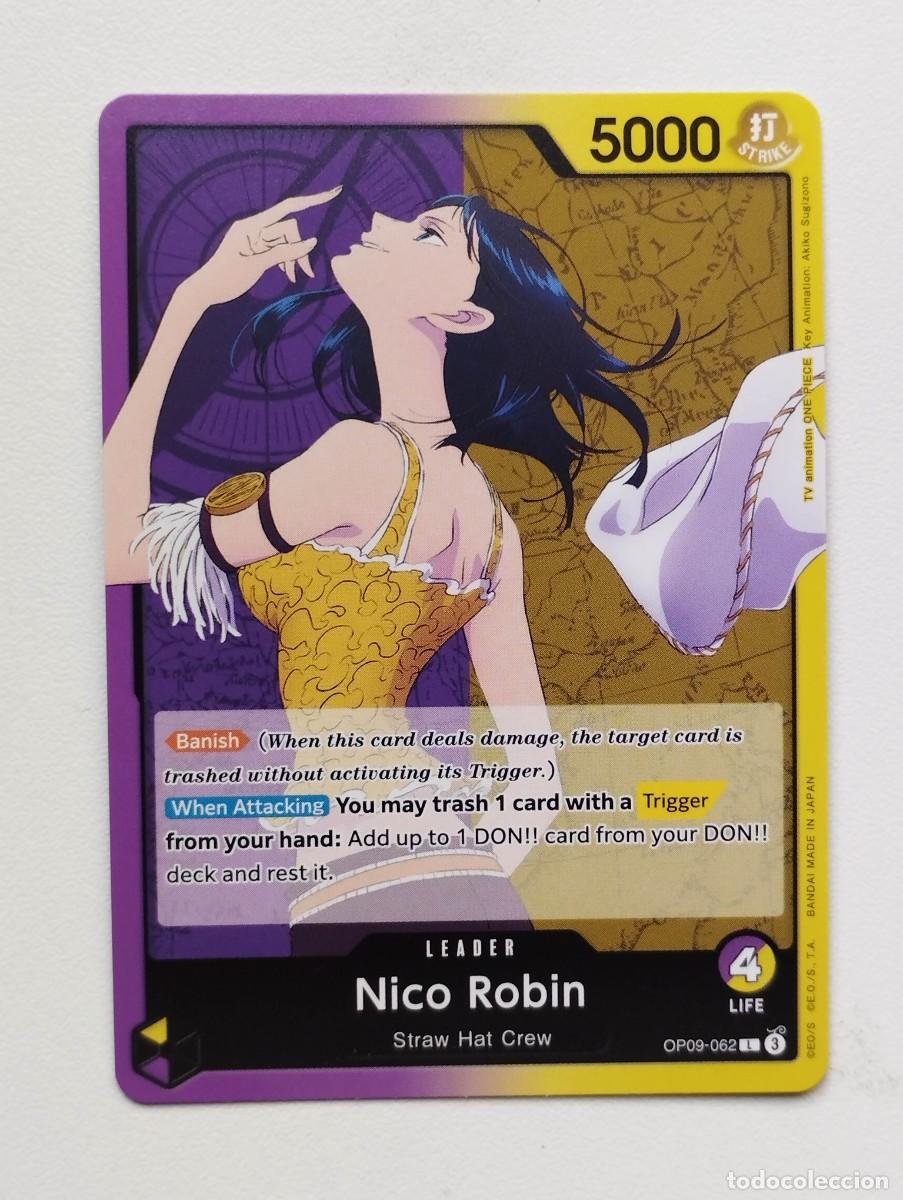 Trading cards: CROMO TRADING CARD ONE PIECE BANDAI - Nico Robin (OP09-062) (V.1) LIDER LEADER