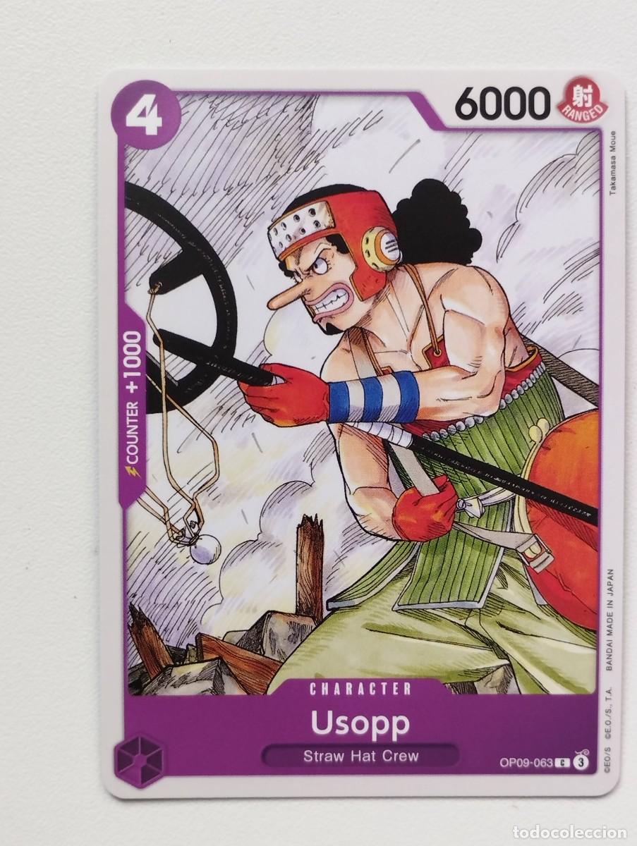 Trading cards: CROMO TRADING CARD ONE PIECE BANDAI - Usopp (OP09-063)