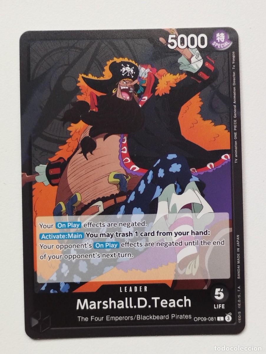 Trading cards: CROMO TRADING CARD ONE PIECE BANDAI - Marshall.D.Teach (OP09-081) (V.1) LIDER LEADER