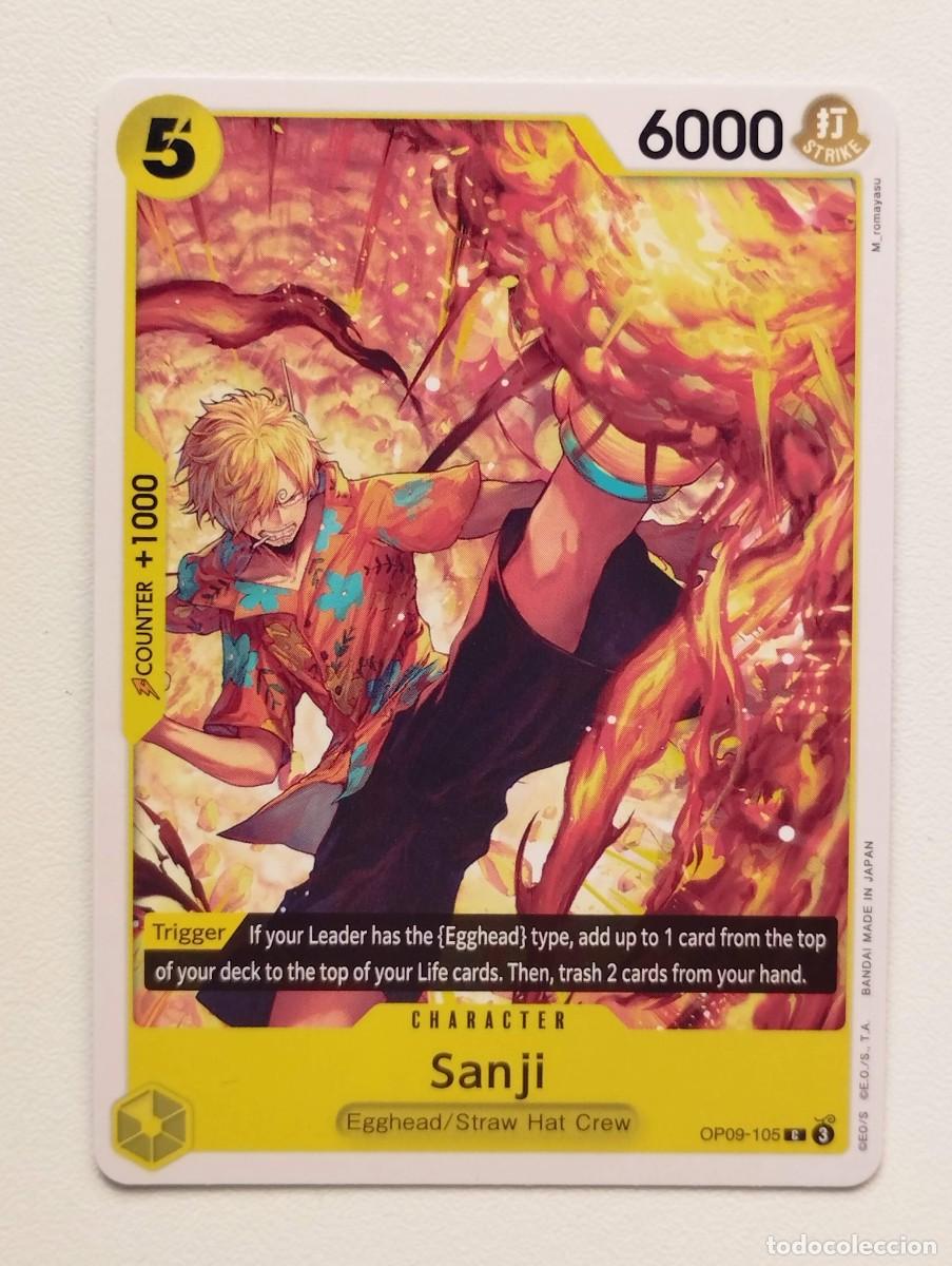 Trading cards: CROMO TRADING CARD ONE PIECE BANDAI - Sanji (OP09-105)