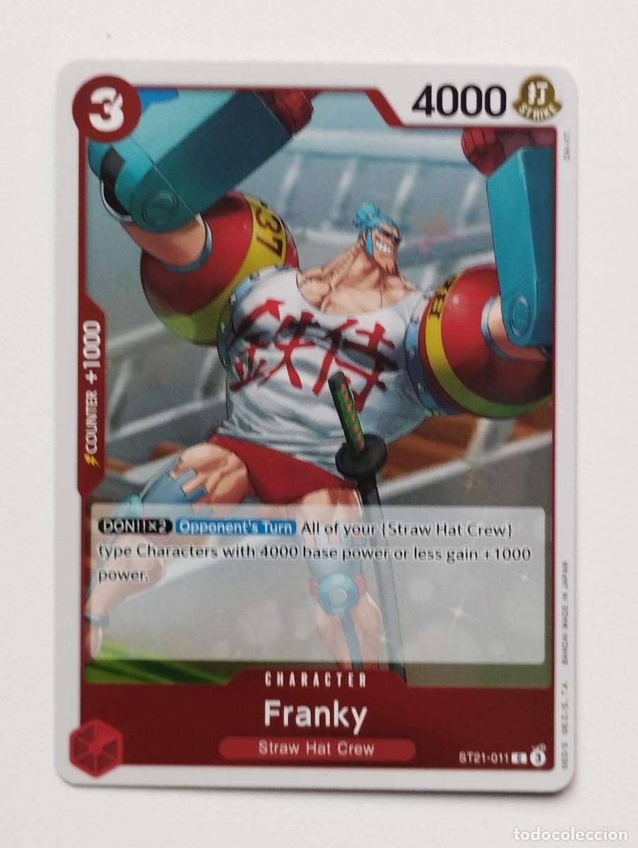 Trading cards: CROMO TRADING CARD ONE PIECE BANDAI - Franky (ST21-011) (V.1) HOLO