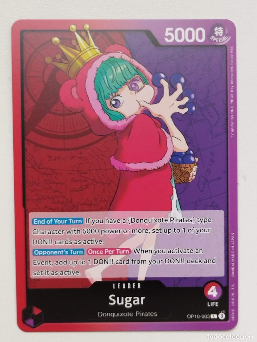 Trading cards: CROMO TRADING CARD ONE PIECE BANDAI - Sugar (OP10-003) (V.1) LIDER LEADER