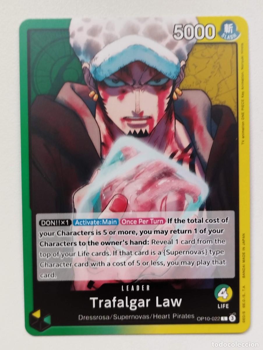 Trading cards: CROMO TRADING CARD ONE PIECE BANDAI - Trafalgar Law (OP10-022) (V.1) LIDER LEADER